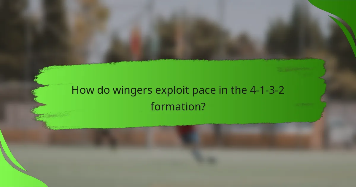 How do wingers exploit pace in the 4-1-3-2 formation?
