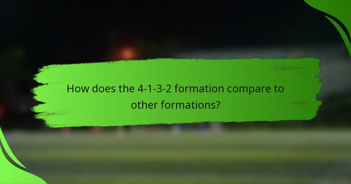 How does the 4-1-3-2 formation compare to other formations?
