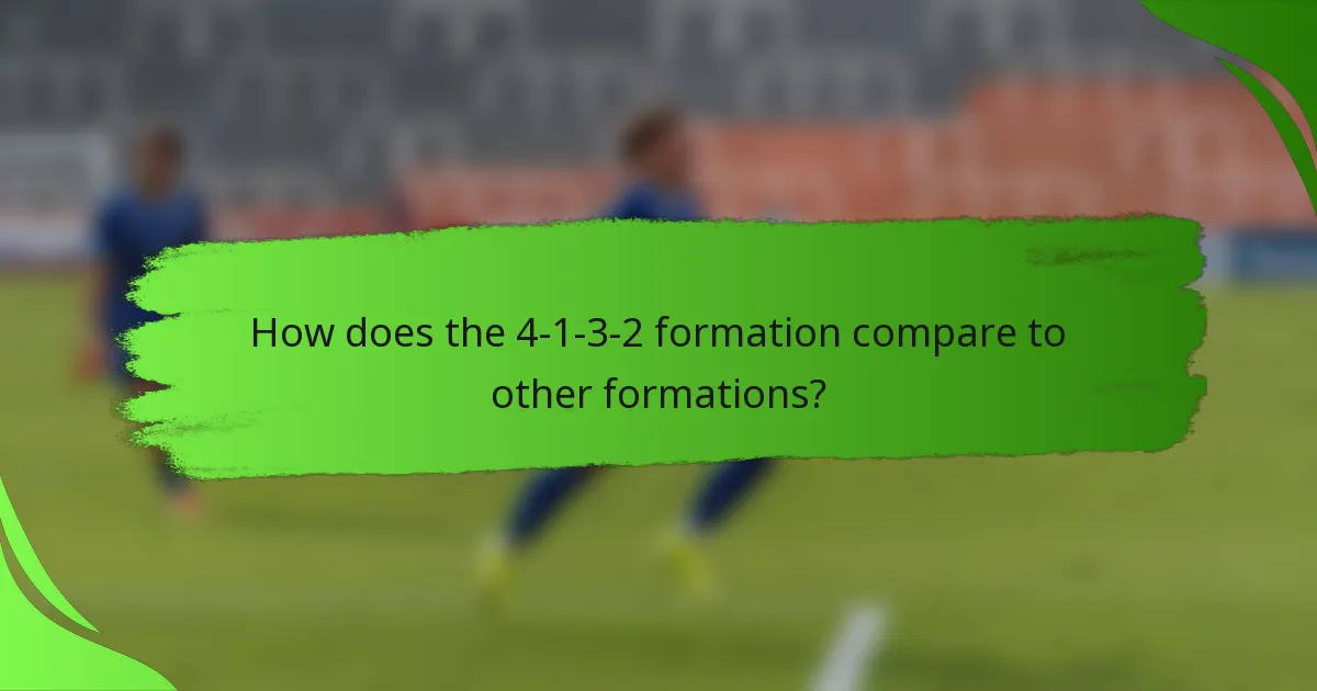 How does the 4-1-3-2 formation compare to other formations?