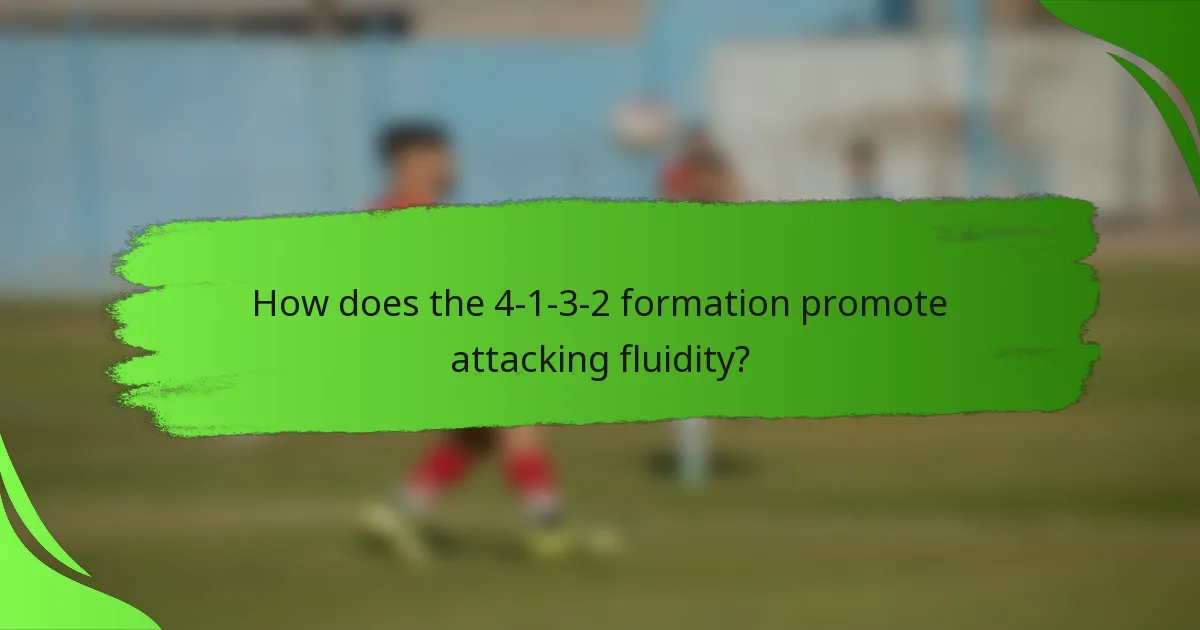 How does the 4-1-3-2 formation promote attacking fluidity?