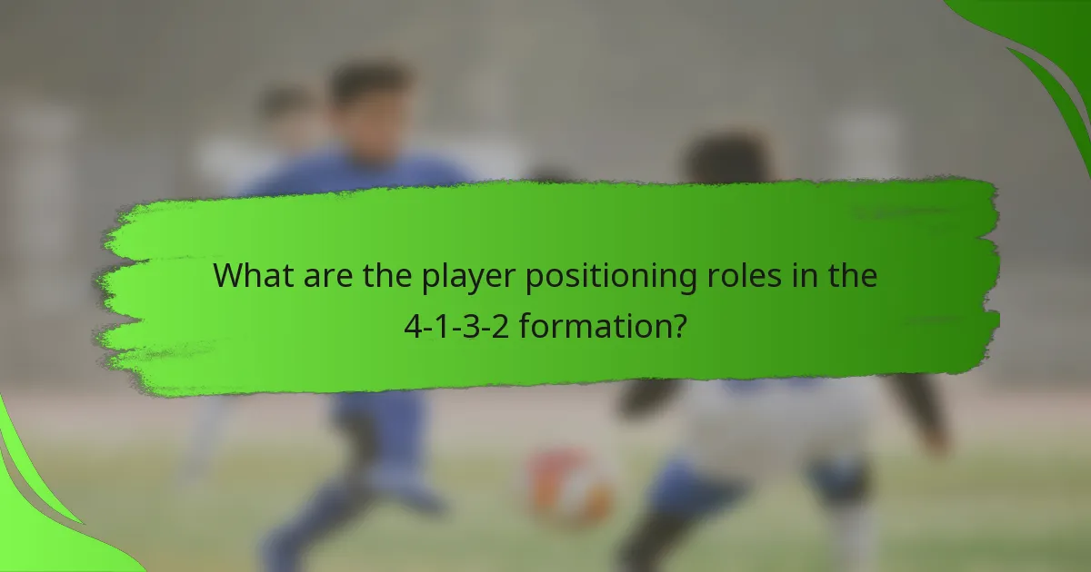 What are the player positioning roles in the 4-1-3-2 formation?